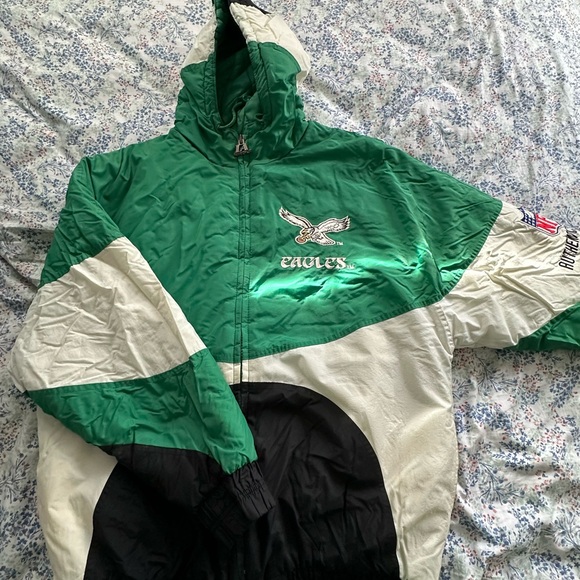 Philadelphia eagles retro Kelly green jacket authentic Pro Line 80s-90s - Picture 2 of 5